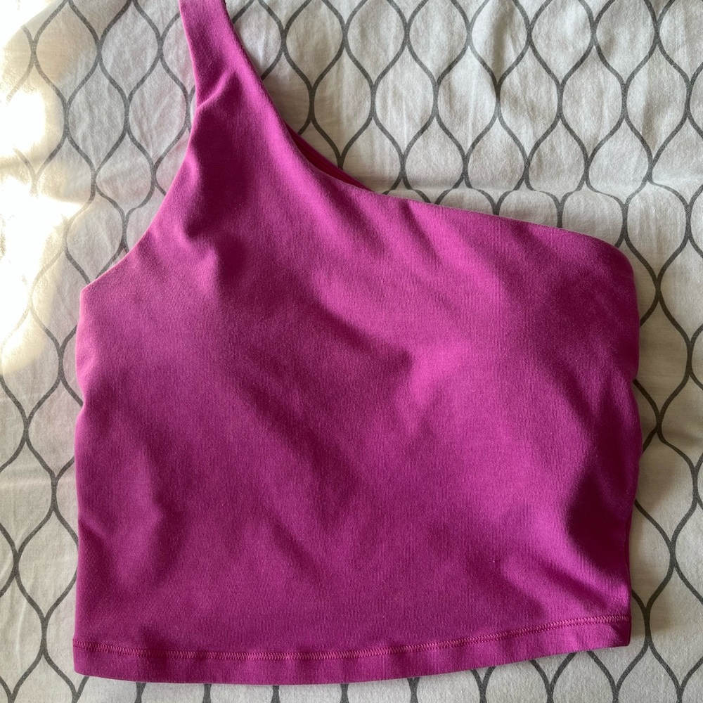 Old Navy One-Shoulder Magenta Tank Top